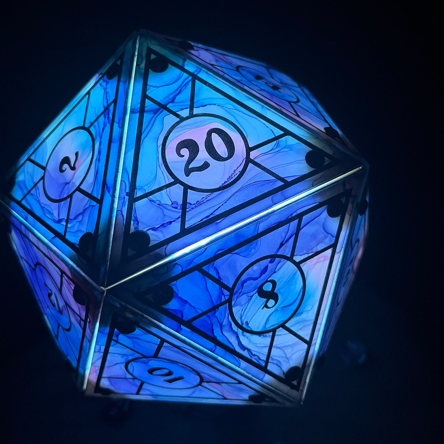 Feywild: A Handpainted D20 Driftglobe Lamp