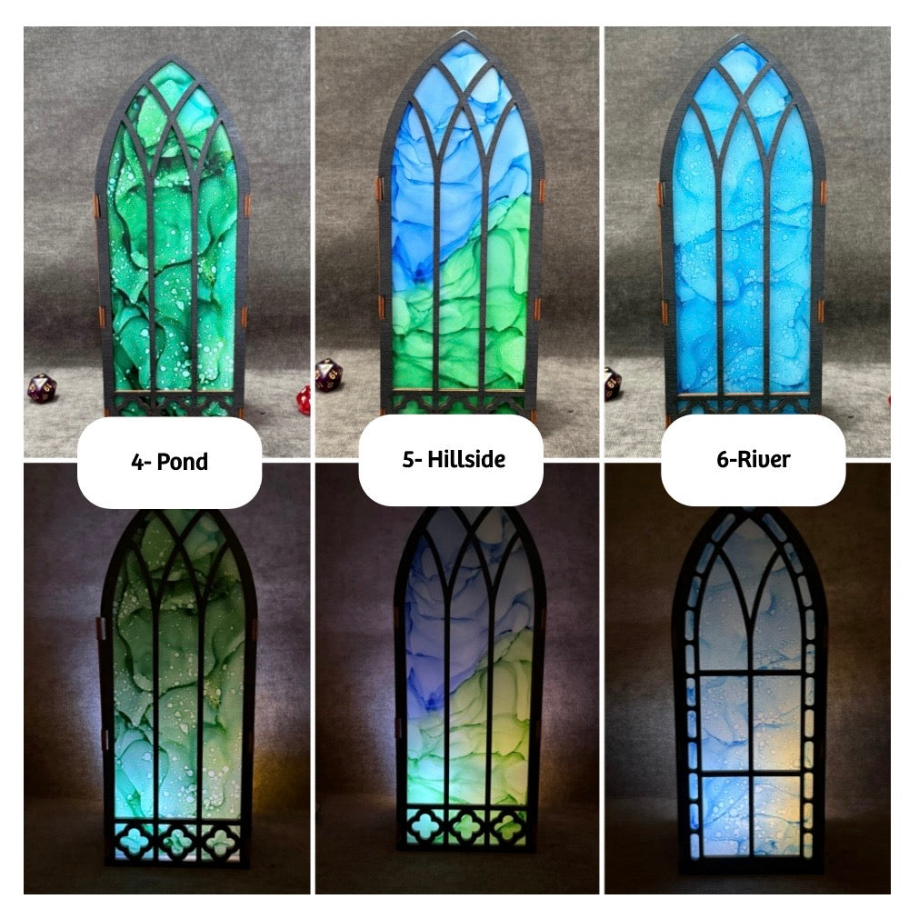 Painted Bookshelf Window Inserts