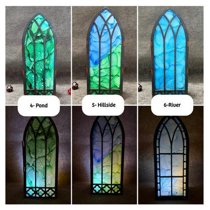 Painted Bookshelf Window Inserts