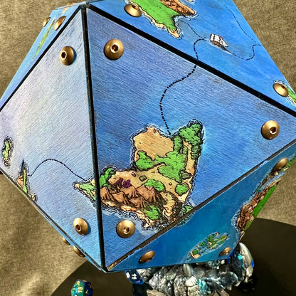 Painted Cartographer’s Giant D20 Storage Box