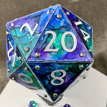 Mermaid Cove: A Handpainted D20 Driftglobe Lamp