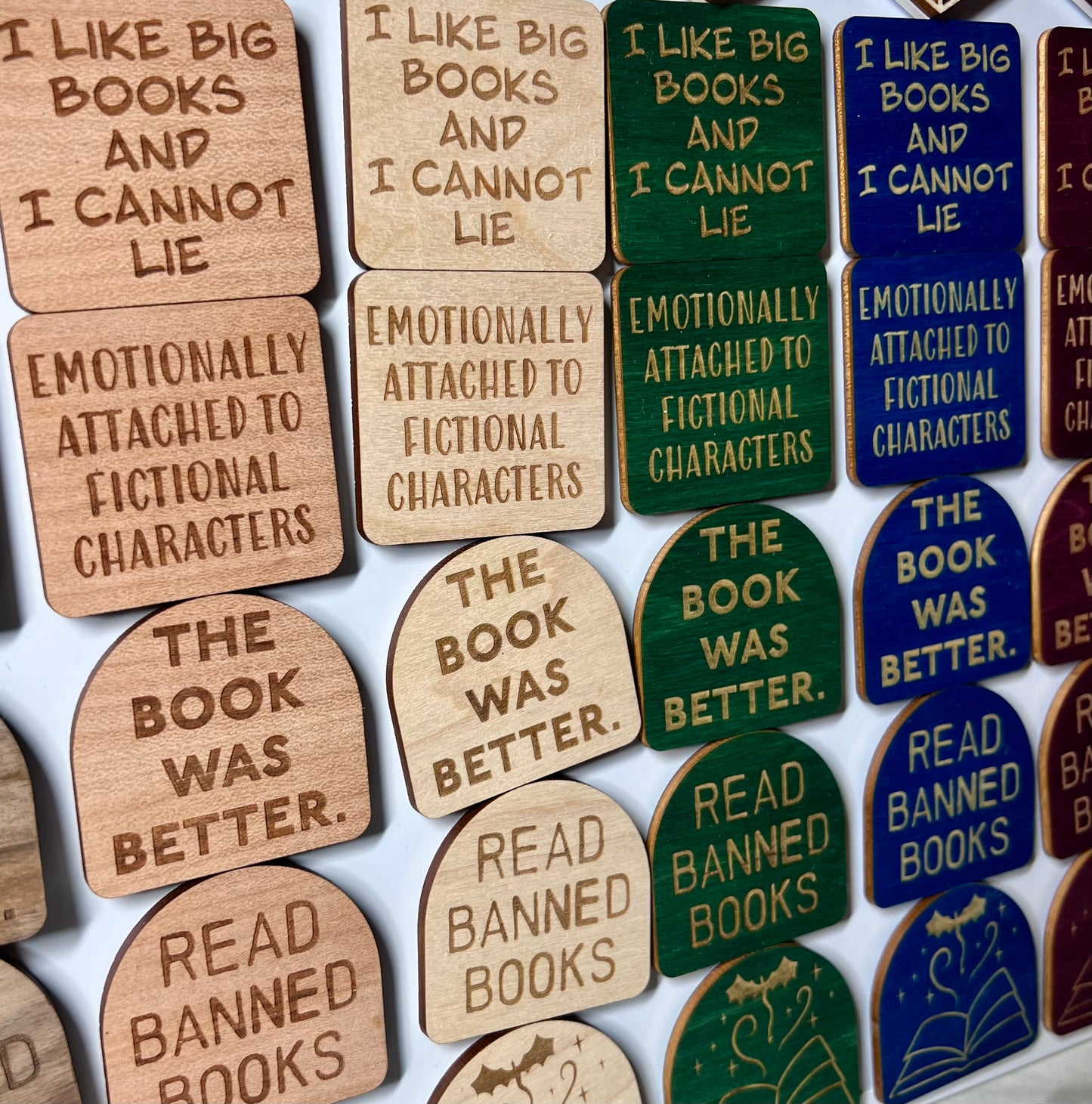 Bookish Wooden Magnets