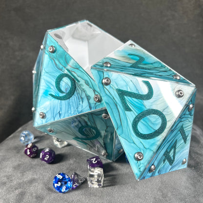 Shape Water: A Handpainted D20 Driftglobe Lamp