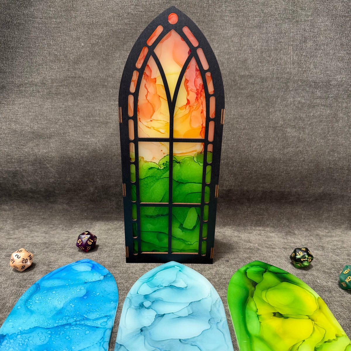Painted Bookshelf Window Inserts