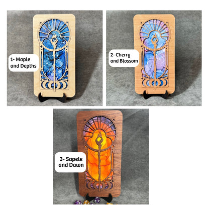 Layered Celestial Staff Art Collection
