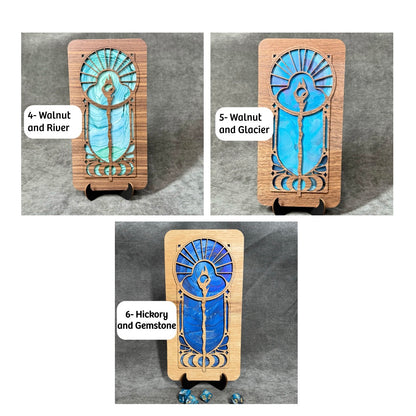 Layered Celestial Staff Art Collection