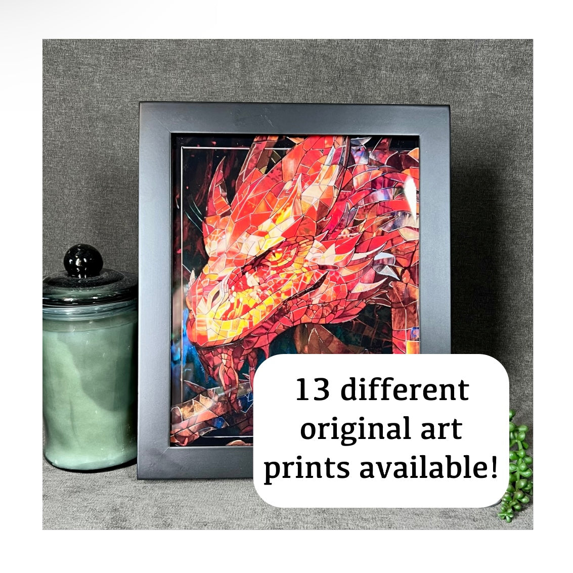 Acrylic art print with illuminated frame