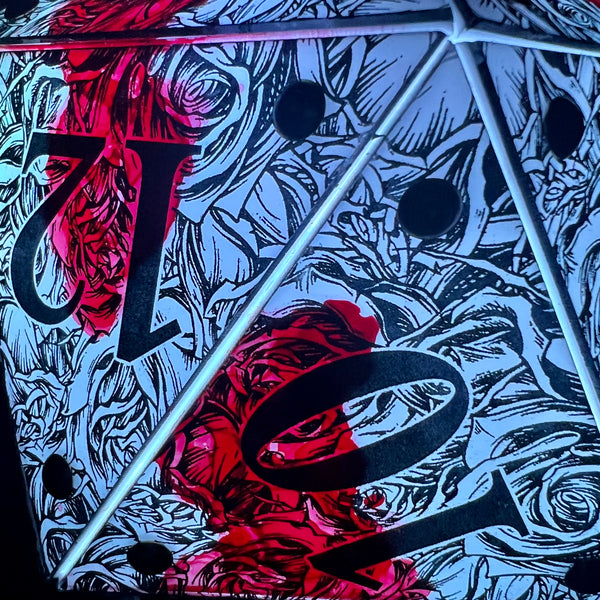 Painting the Roses: A Handpainted D20 Driftglobe Lamp