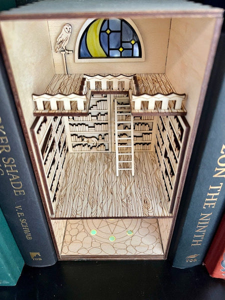 MINI ALLEY Wizard Book Nook Assembled Prebuilt Bookshelf Insert
