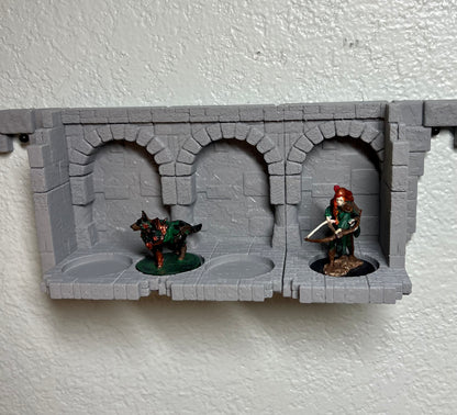 Wallhalla Dungeon: Miniature Display Shelves