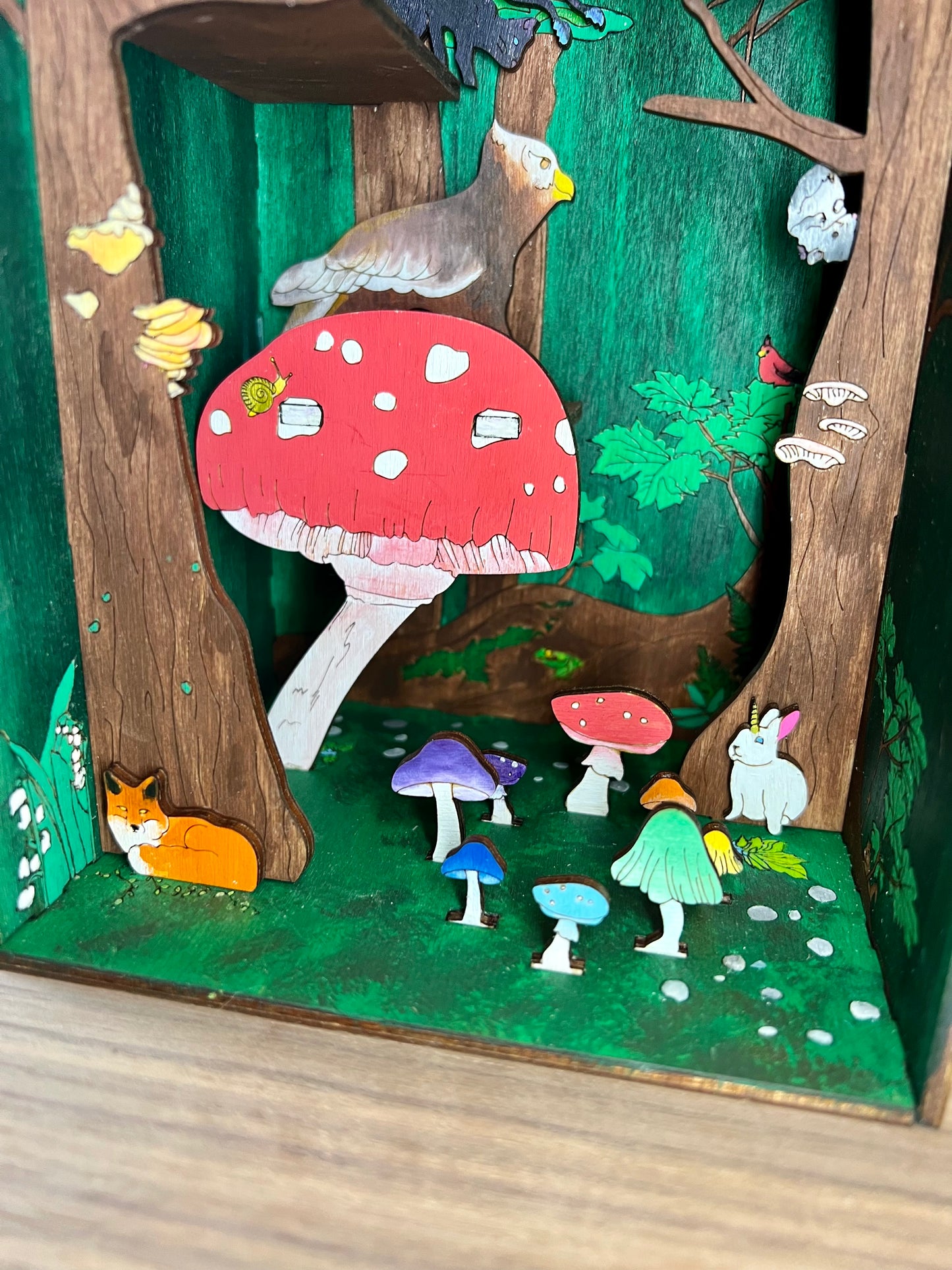 Painted Grove Book Nook and Miniature Display