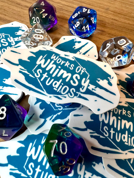 Works of Whimsy Studio Logo Stickers