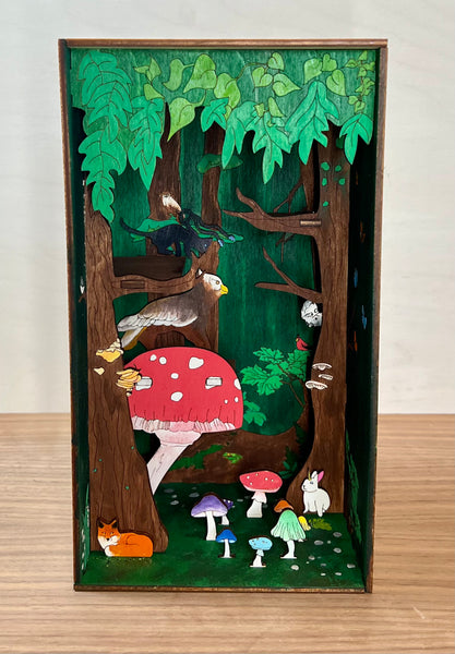 Painted Grove Book Nook and Miniature Display