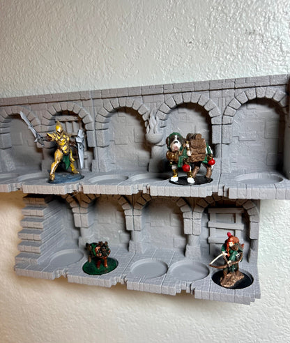 Wallhalla Dungeon: Miniature Display Shelves