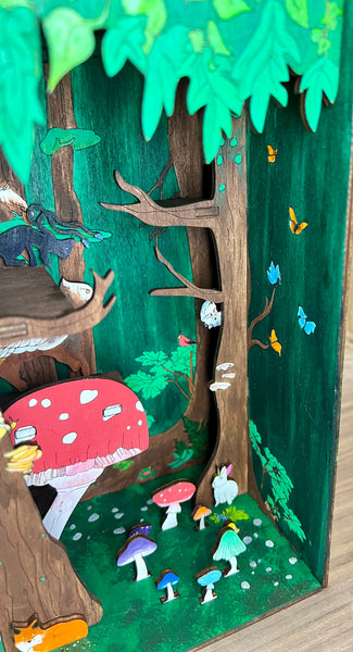 Painted Grove Book Nook and Miniature Display