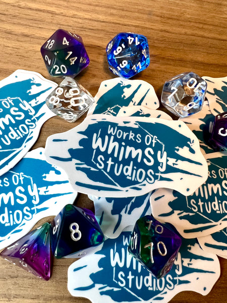 Works of Whimsy Studio Logo Stickers